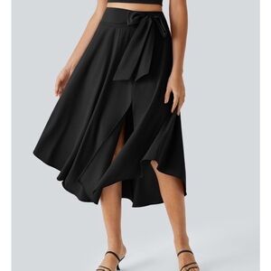 NWT Halara 2 in 1 Black Midi Skirt